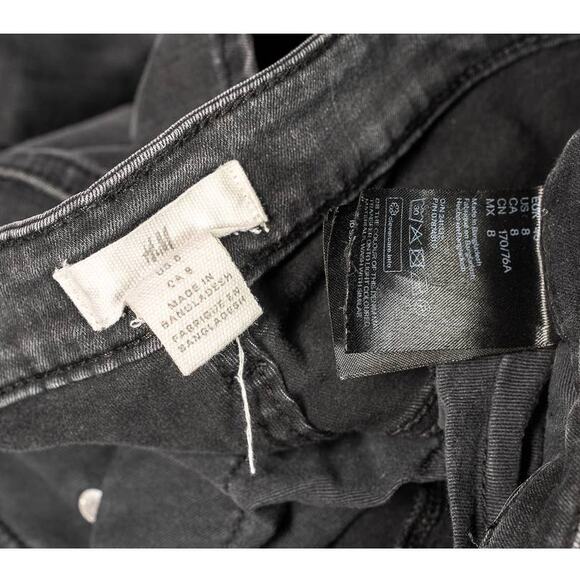 H&M Skinny High rise black Jeans size 8 - Picture 5 of 5